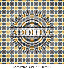 Additive arabesque style emblem. arabic decoration.