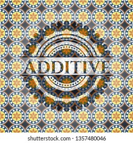 Additive arabic style emblem. Arabesque decoration.