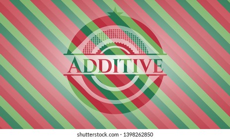 Additive christmas emblem. Vector Illustration. Detailed.