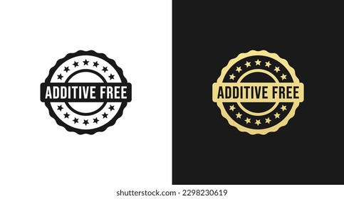 Additive Free Label or Additive Free Mark Vector Isolated in Flat Style. Best Additive Free Label for product packaging design element. Additive Free Mark for product design element.