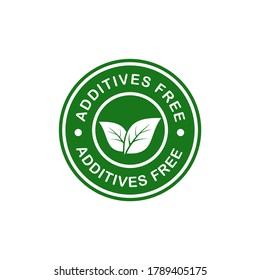 Additive free logo design template illustration. suitable for label, brand, mark, etc