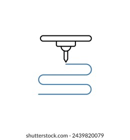 additive manufacturing concept line icon. Simple element illustration.additive manufacturing concept outline symbol design.