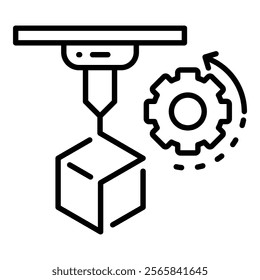 Additive Manufacturing Icon Element For Design