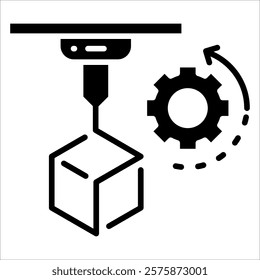 Additive Manufacturing Icon Element For Design