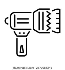 Additive printing brush, linear style icon