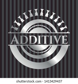 Additive silvery emblem. Vector Illustration. Mosaic.