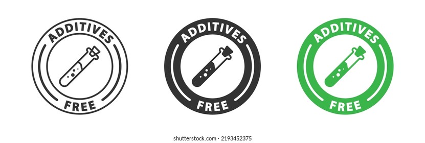 Additives free icon. Vector illustration.