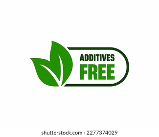 Additives free label stamp product vector image