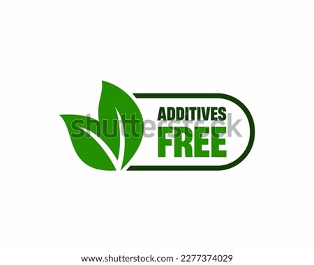Additives free label stamp product vector image