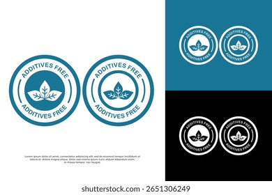 Aditivos Logotipo gratuito com folhas. Representa produtos naturais puros sem aditivos artificiais.