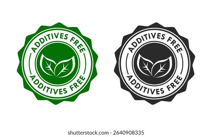 Additives free logo template illustration. Vector logo skincare cosmetic or skin and health safe product with no paraben package design