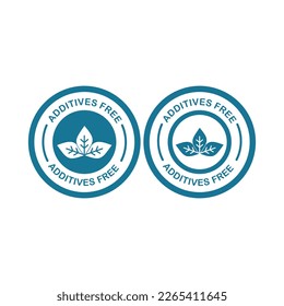 Additives free logo vector design. Suitable for product label