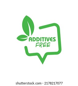 additives free sign on white background