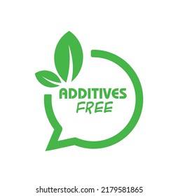 additives free sign on white background