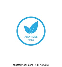 Additives free sign simple design