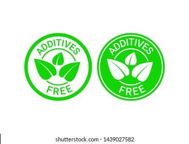 Additives Free sign or stamp symbol. Vector illustration