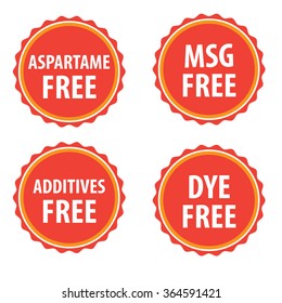 Additives free stamp vector collection