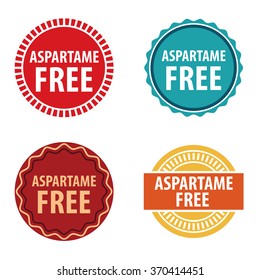 Additives free stamp vector collection. Red, blue, brown and orange steal collection.