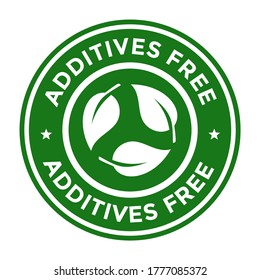 Additives free vector logo template. Can be used for badge. This design is round with green color.