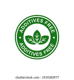 Additives free vector logo template. Suitable for business, health and product label