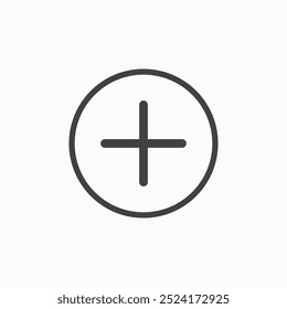 Addlinesimple icon in line style.