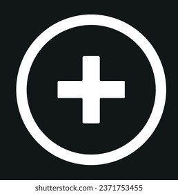 Add-on Symbol, Illustration des Add-ons auf weißem Hintergrund einzeln auf schwarzem Hintergrund