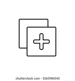 add-on sign icon. Element of simple icon for websites, web design, mobile app, info graphics. Thin line icon for website design and development, app development on white background
