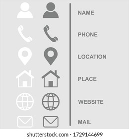 Icono de tarjeta de dirección. icono Web. Ilustración del vector