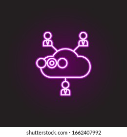 Address from anywhere neon style icon. Simple thin line, outline vector of food and drink icons for ui and ux, website or mobile application
