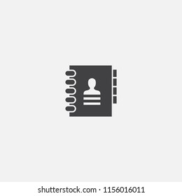 Address book base icon. Simple sign illustration. Address book symbol design from Workspace series. Can be used for web, print and mobile