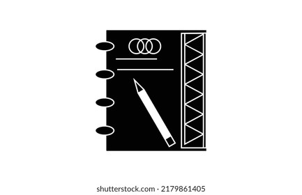 Address; book; bookmark  icons isolated against a white  background, on a theme Address Book