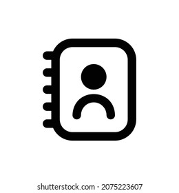 Address book call icon vector
