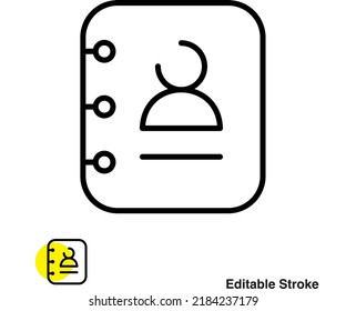 Address Book Contact Vector Line Icon