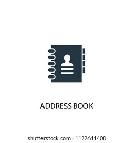 Address book creative icon. Simple element illustration. Address book concept symbol design from Workspace collection. Can be used for web and mobile.