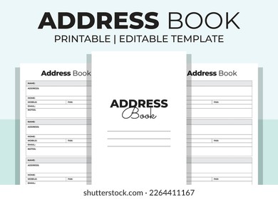 Address Book Editable KDP Interior
