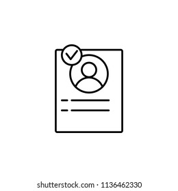 The address book. Element of job interview icon for mobile concept and web apps. Thin line The address book can be used for web and mobile
