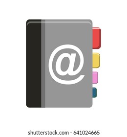 Address book flat icon
