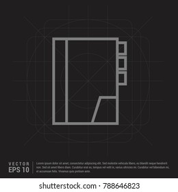 Address book icon - Black Creative Background