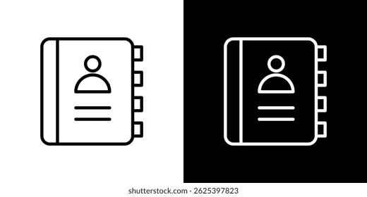Icono de libro de Dirección concepto de trazo sobre fondo blanco