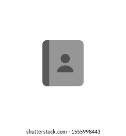 Address book icon. Contact note flat vector illustration on white background.