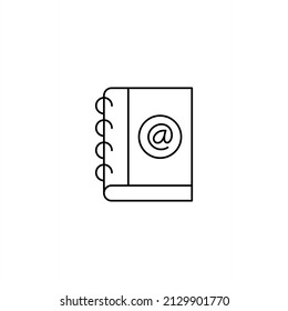 Adressbuch-Symbol. Kontaktaufnahme mit einer flachen Vektorgrafik einzeln auf weißem Hintergrund.Phonebook-Symbol, Vektorgrafik
Adressbuch-Icon-Design. Vektorgrafik