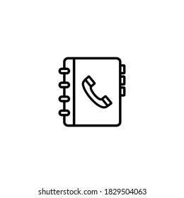 Icono de la libreta de direcciones. vector de icono de contacto
