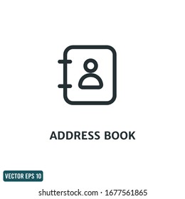address book icon design element vector eps 10 
