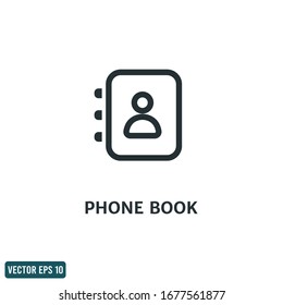 Vektorillustration des Adressbuchsymbol-Designelements 