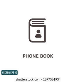 icono de la libreta de direcciones elemento vectorial eps 10 