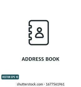 address book icon design element vector eps 10 