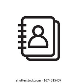 plantilla de diseño de icono de libreta de direcciones. Estilo moderno, vectoriales 10