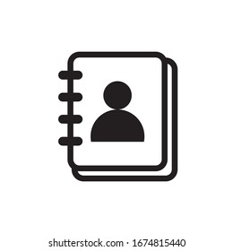 address book icon design template. Trendy style, vector eps 10