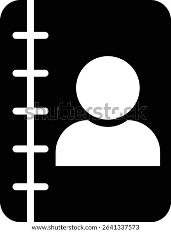 Address book icon. directory icon, phonebook symbol. Document sign. isolated on white background. black design
