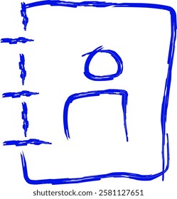 address book icon in Doodle style